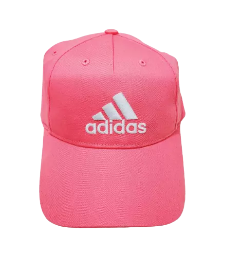 Gorra rosa logo blanco cocido