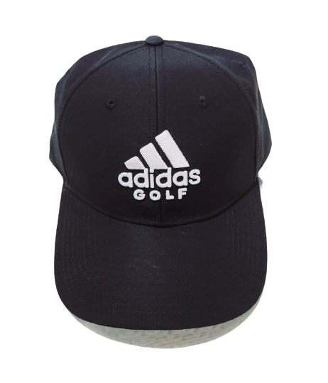 Gorra negra letras golf cocidas