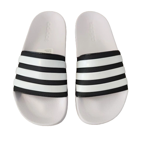 Sandalia blancas lineas negras